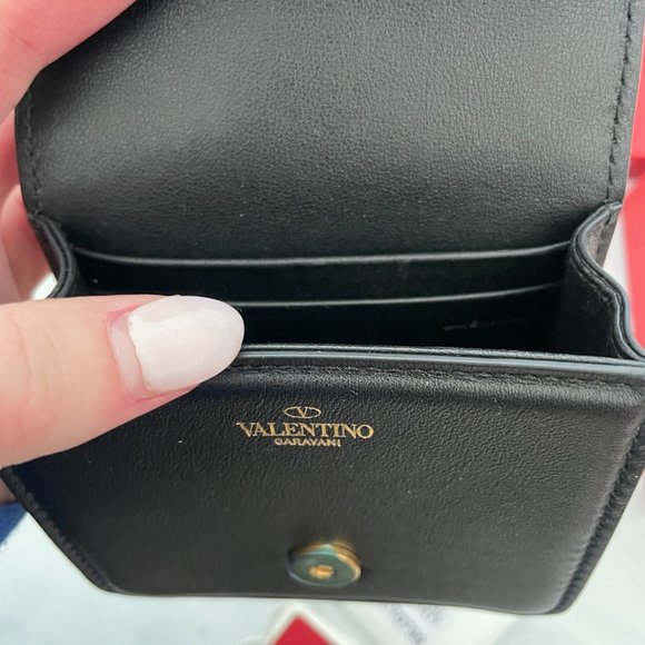 ❌SOLD❌Valentino Garavani Mini Square Bag Black Calfskin Leather Signature VLogo - Picture 10 of 12